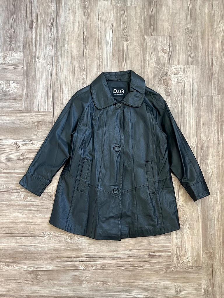 D&G (dolce&gabbana) flared leather jacket