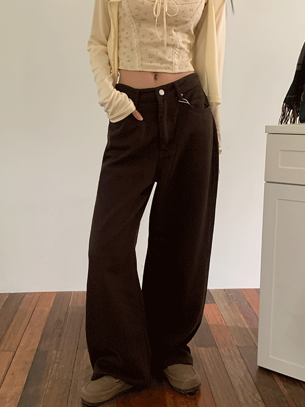 나이니 [일부당일/XL사이즈추가🔥/누적2만장/프리미엄/핏보장/후기보장] 포트리 코튼 와이드 팬츠