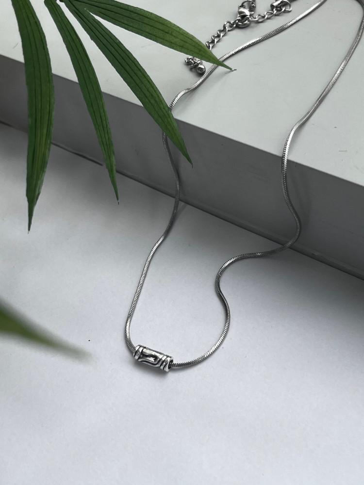 [Oriental Silver Snake] 오리엔탈 팬던트 뱀줄 목걸이