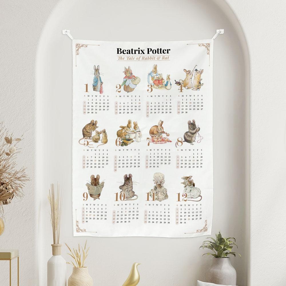 2024 토끼 바니 베아트릭스포터 한장 천포스터  캘린더 달력