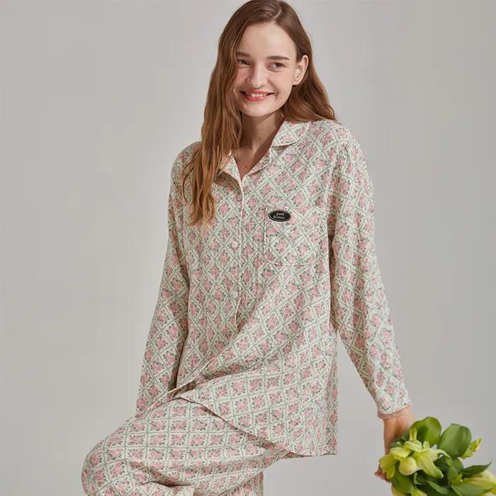 폴앤안나 라플라워 긴소매 상하(핑크/바이올렛)