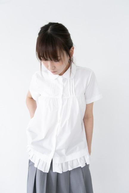 오무수히 frill pintuck half blouse(3colors)