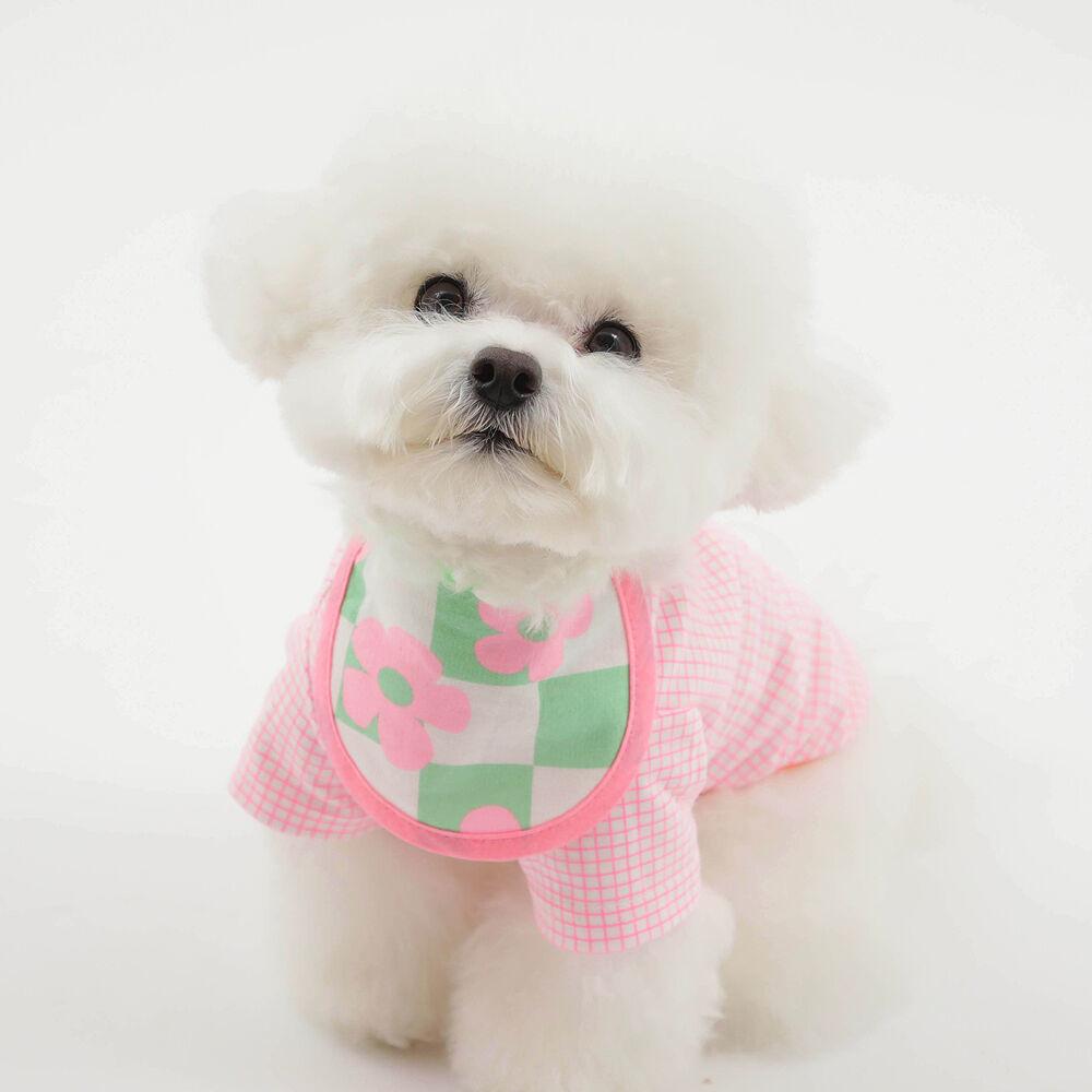 네온 핑크 데이지 빕