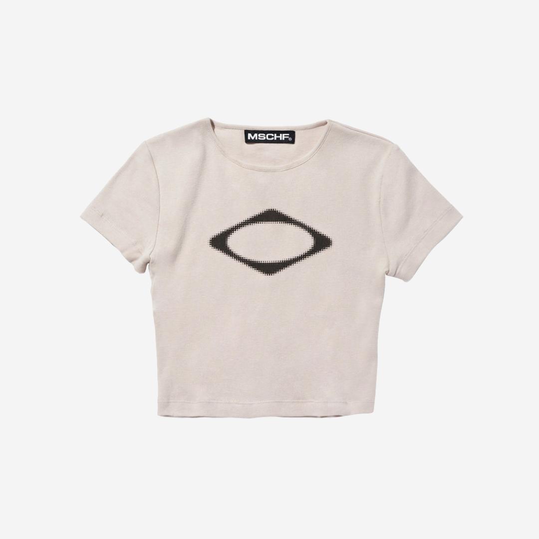 (W) Mischief Rhombus Blur T-Shirt Mini Light Beige