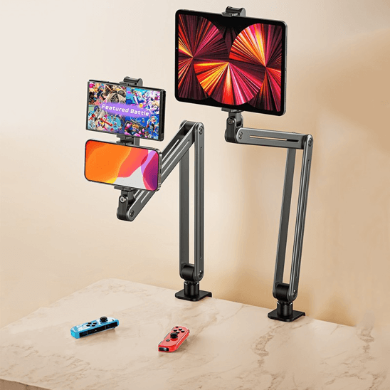 포리얼스 풀메탈 폴딩암 홀더 / 휴대폰 & 태블릿 패드 거치 가능