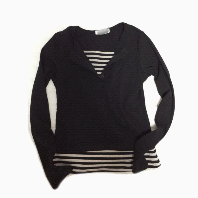 [주문폭주🚀]⋆｡·y2k 스트라이프 긴팔 티셔츠⋆｡·