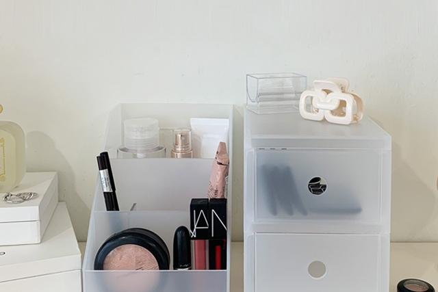 화장대 정리 수납 미니서랍장 L타입