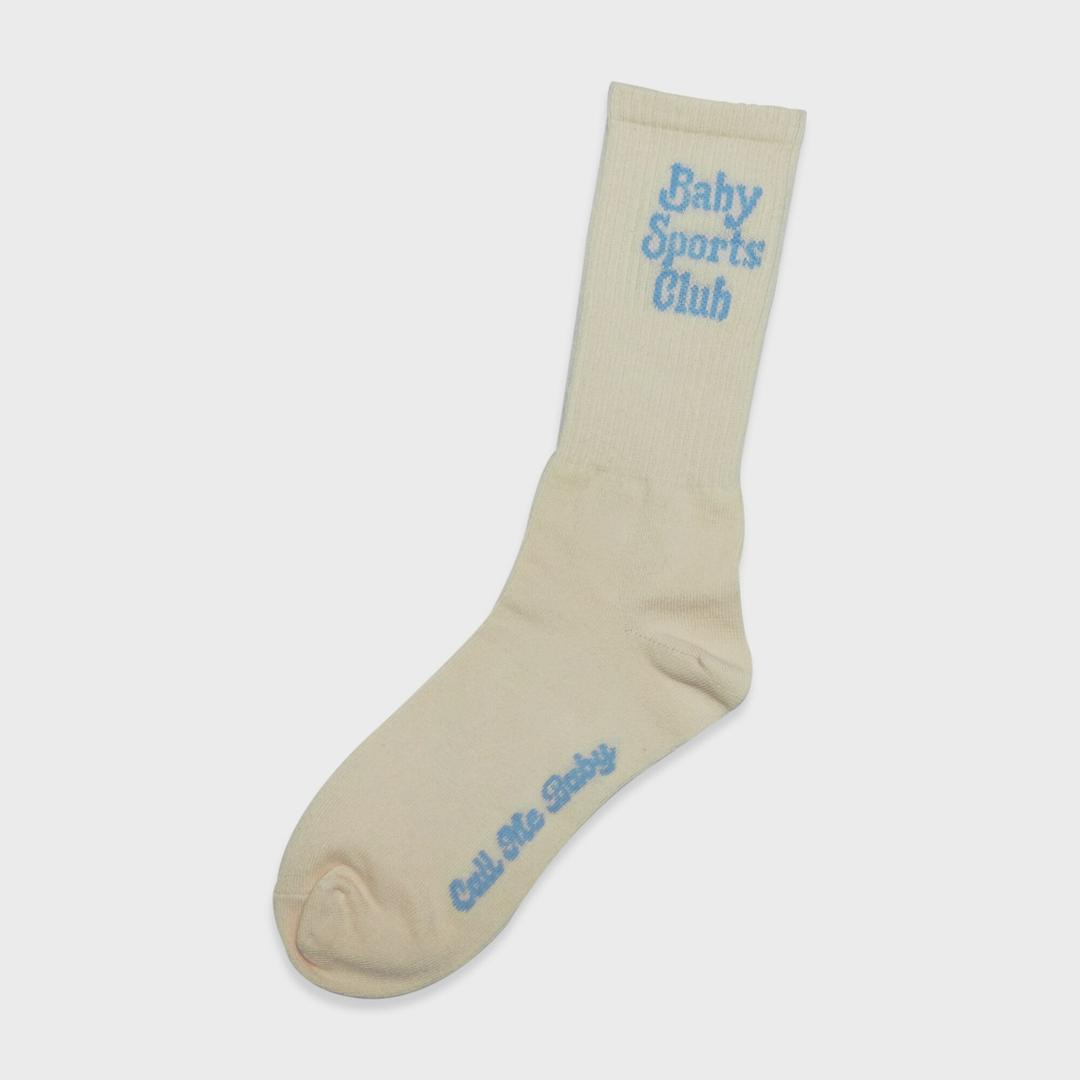 Baby Sports Club Socks (Ecru/Sky blue)