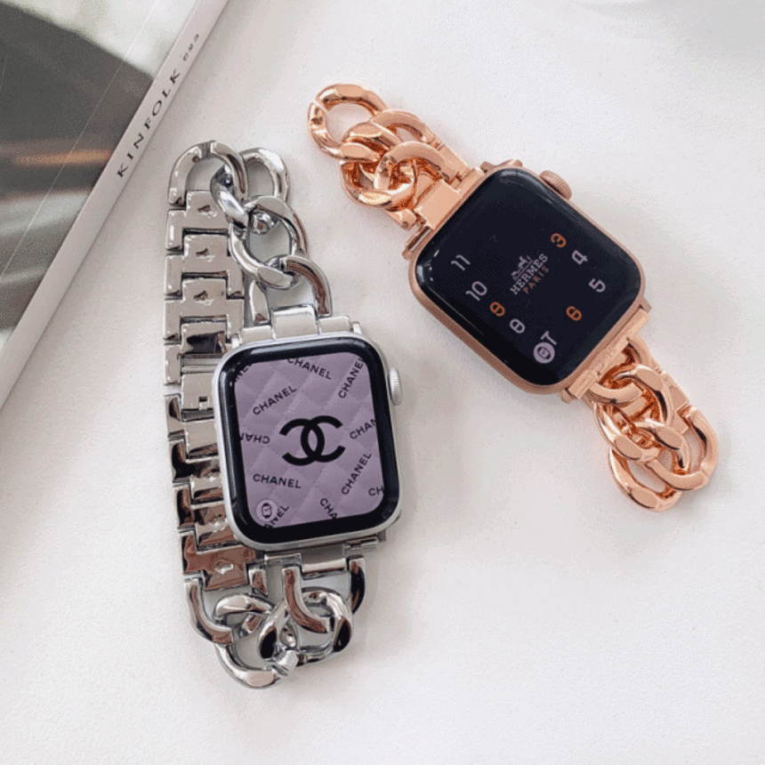 [조절기증정/무배/애플워치] 사이드 체인 워치 38mm 40mm 41mm 스트랩 2color