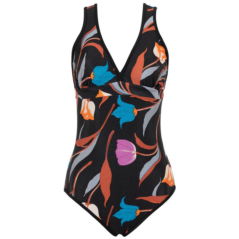 Catherine Swimsuit 3 Tulips Black - 3 튤립 블랙