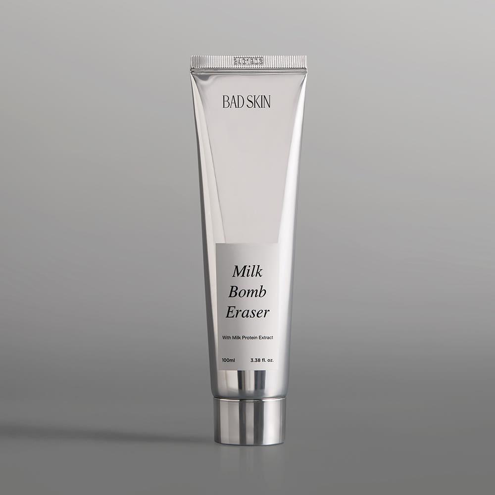 배드스킨 우유 폭탄 지우개 100ml 우유 클렌징폼
