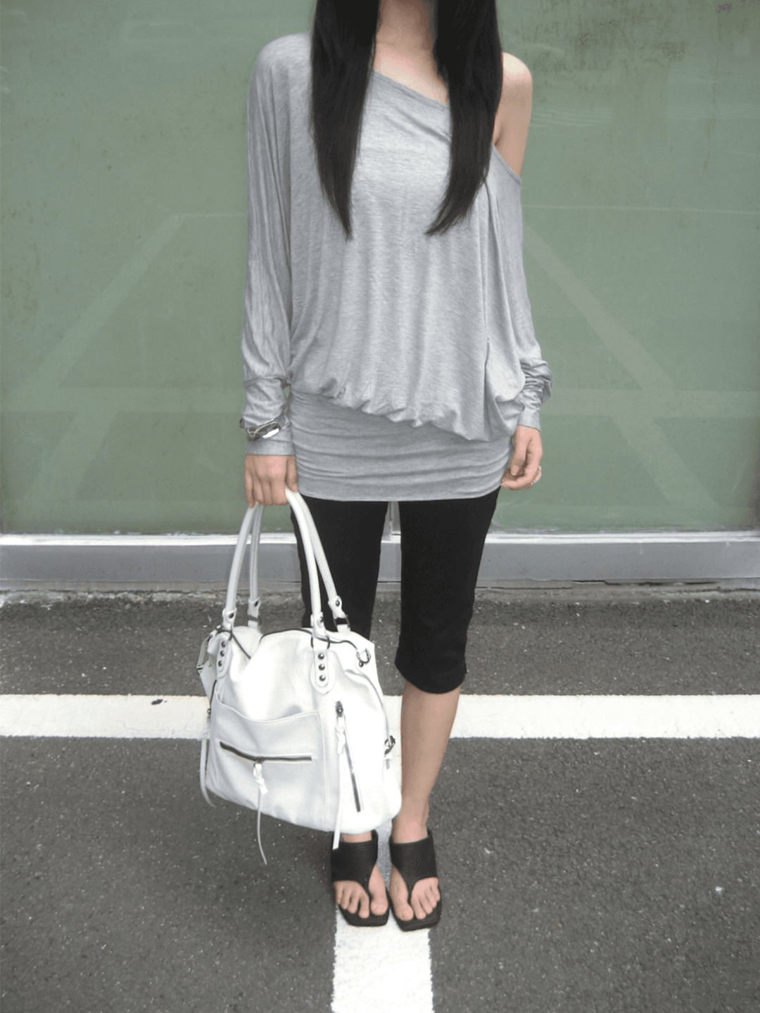 slouch two-way dress top (2 color)