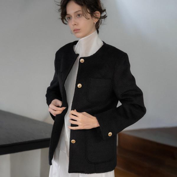 Adele Tweed Half Coat_2Color