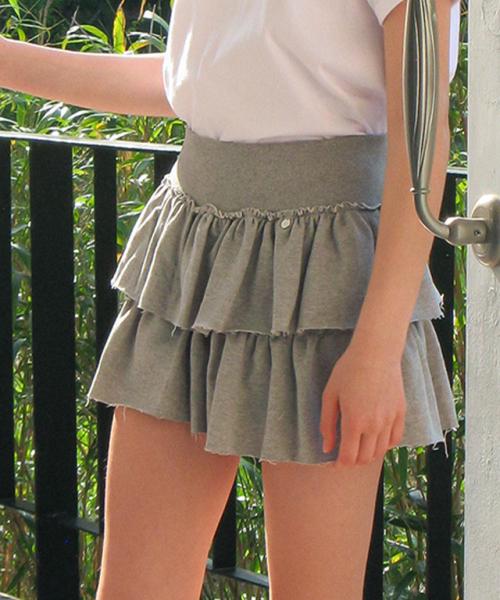 CANCAN RUFFLE PANTSKIRT GREY
