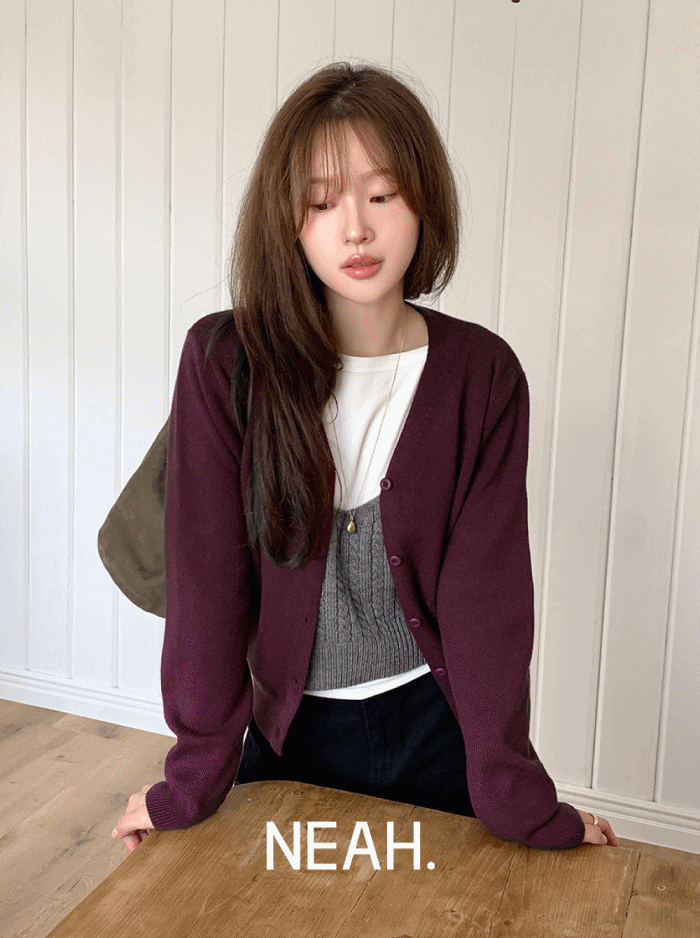 98도씨 [무료배송/주문폭주][NEAH] 덴스 비스코스 브이넥 가디건