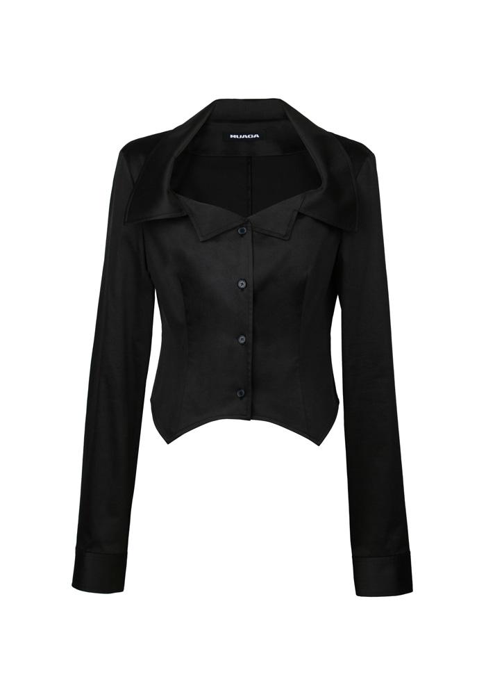 Open neck shirts (Black)