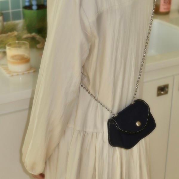 Teenie ballchain bag (Deep navy)