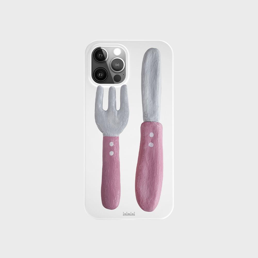pink cutlery case