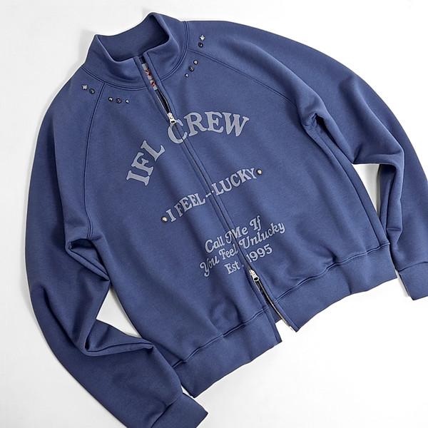 IFL Crew western rivet raglan zipup (lavender blue)