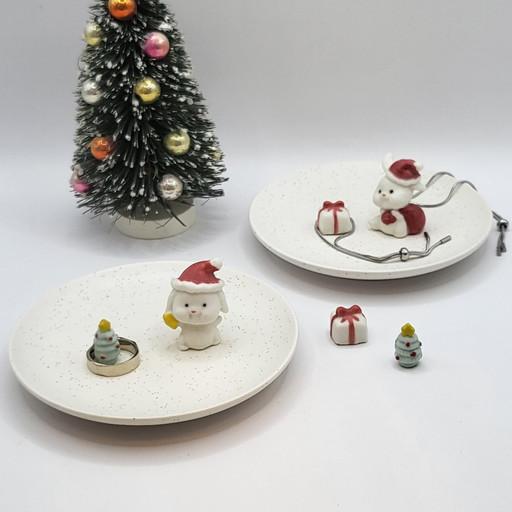 당일출고🚀🎄토끼산타 악세사리트레이 (크리스마스추천)