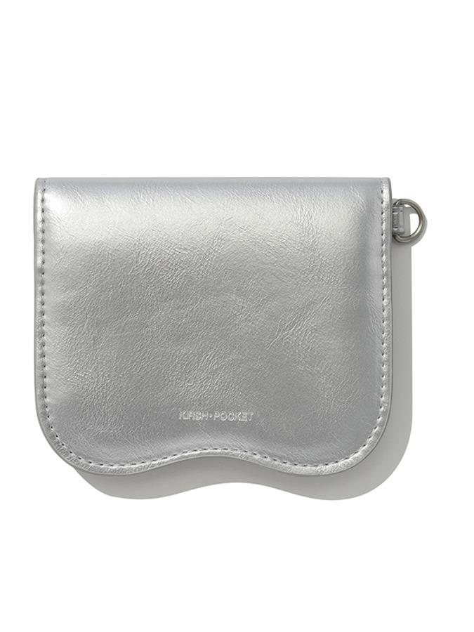 키르시 시그니처 컴팩트 카드 지갑 [실버]