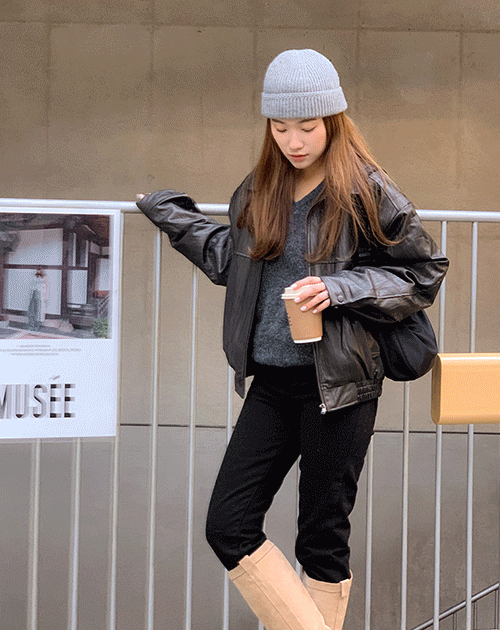 [MD추천] 달스턴 3온스 누빔 도톰 레더 자켓(2color)