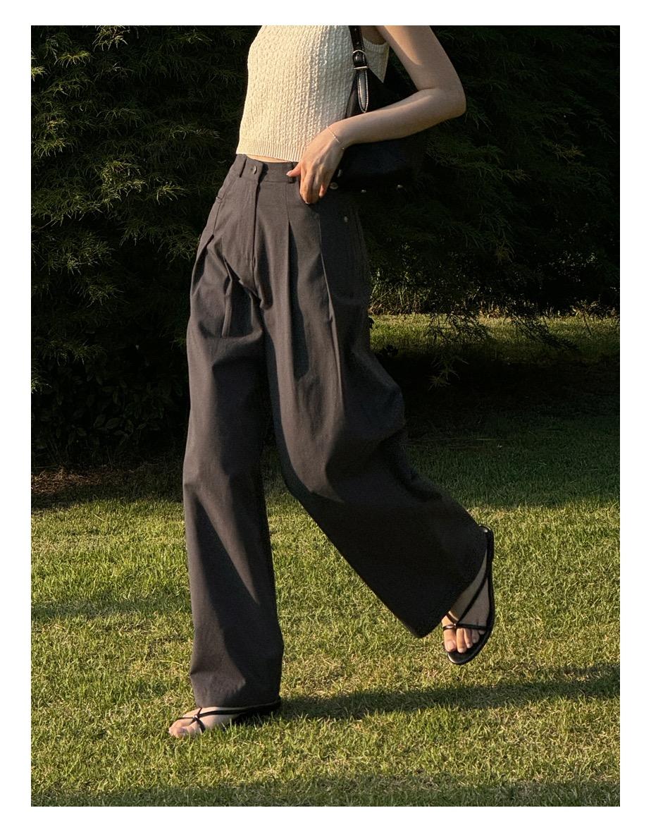 마크 코튼 팬츠 [다크그레이]