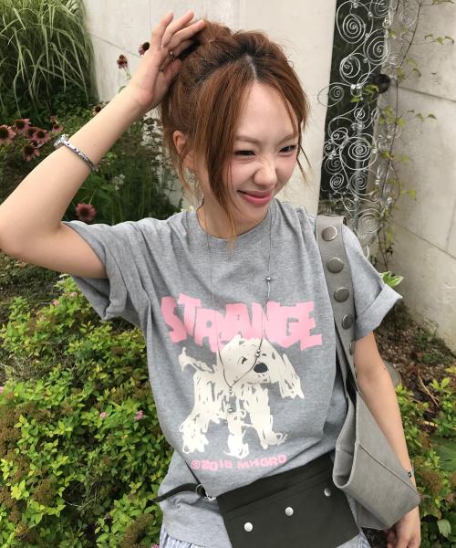STRANGE PUPPY TEE GREY(MG2FMMT506A)