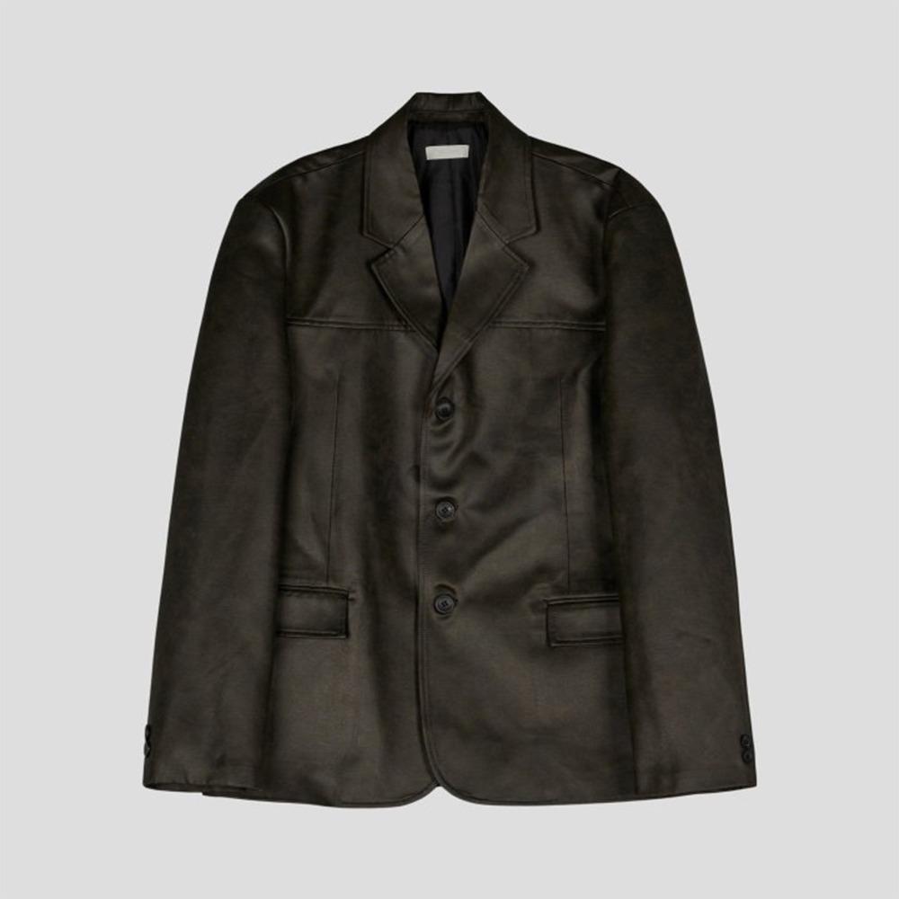 [GENTLE COVER 젠틀커버] 빈티지 레더 블레이져 자켓