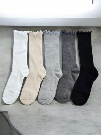 이런 상품 어때요? 골지 장목 프릴 여자 면 봄 여름 메리제인 롱 양말