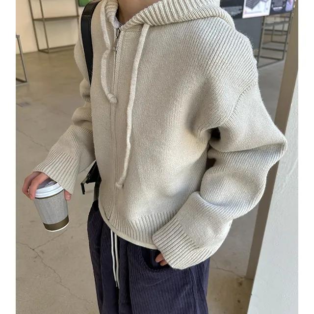 [PICK] 테르 후드 집업 니트 (4color)