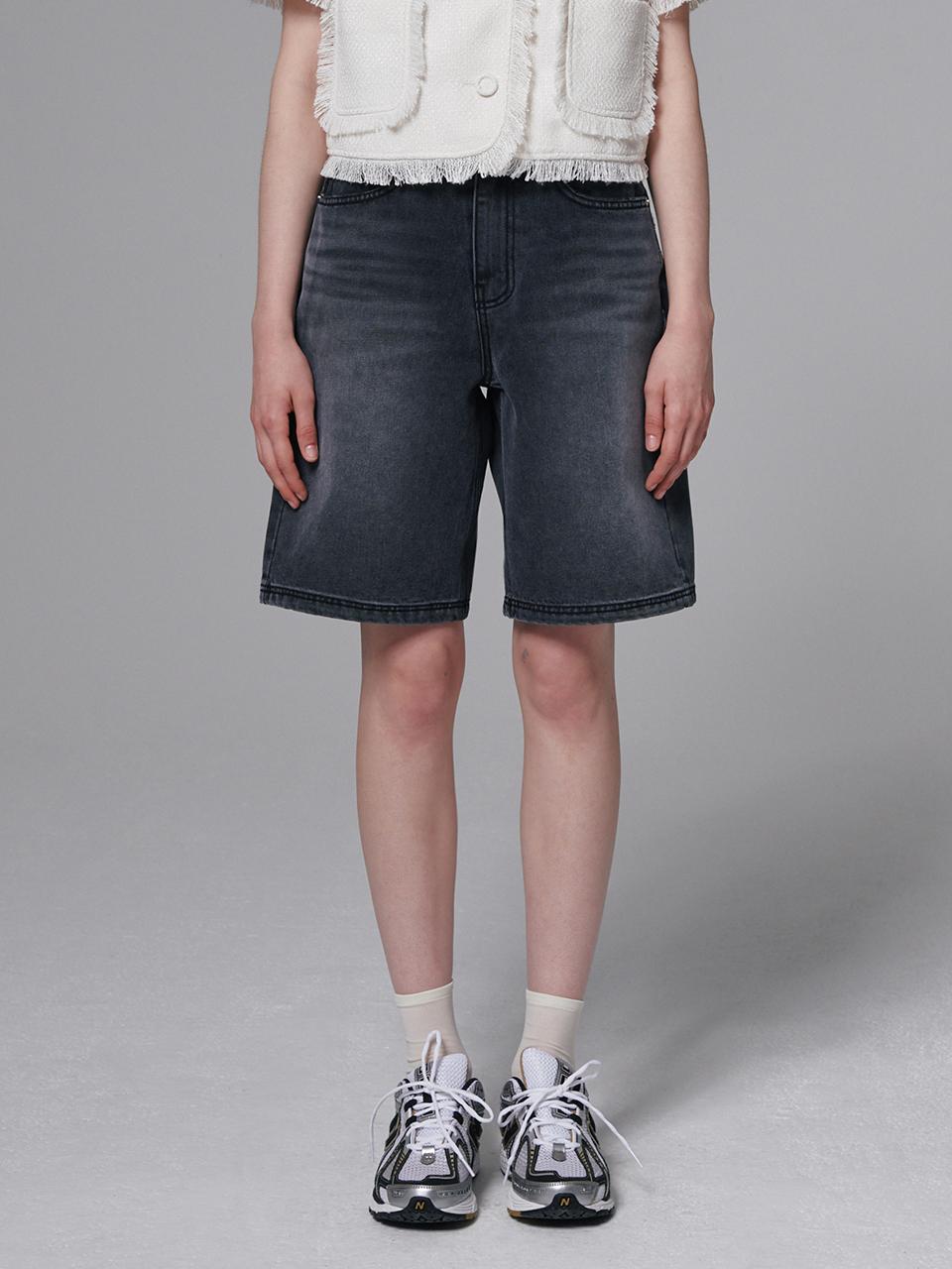 Bermuda denim jean - Dark gray