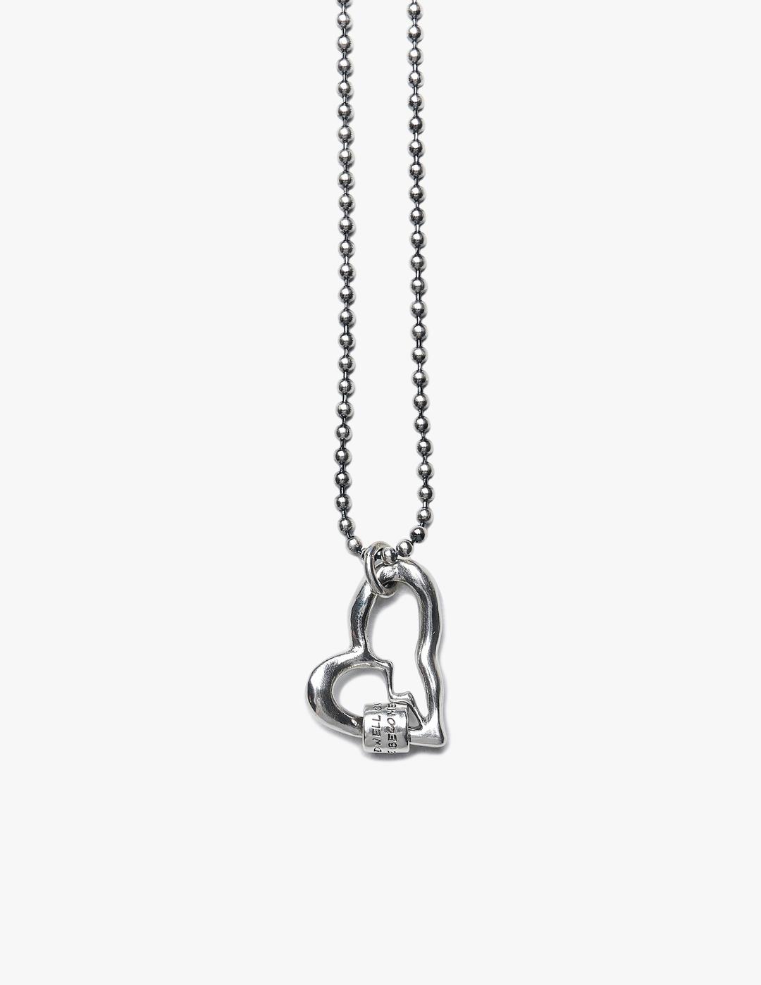 BROKEN HEART BALL CHAIN NECKLACE