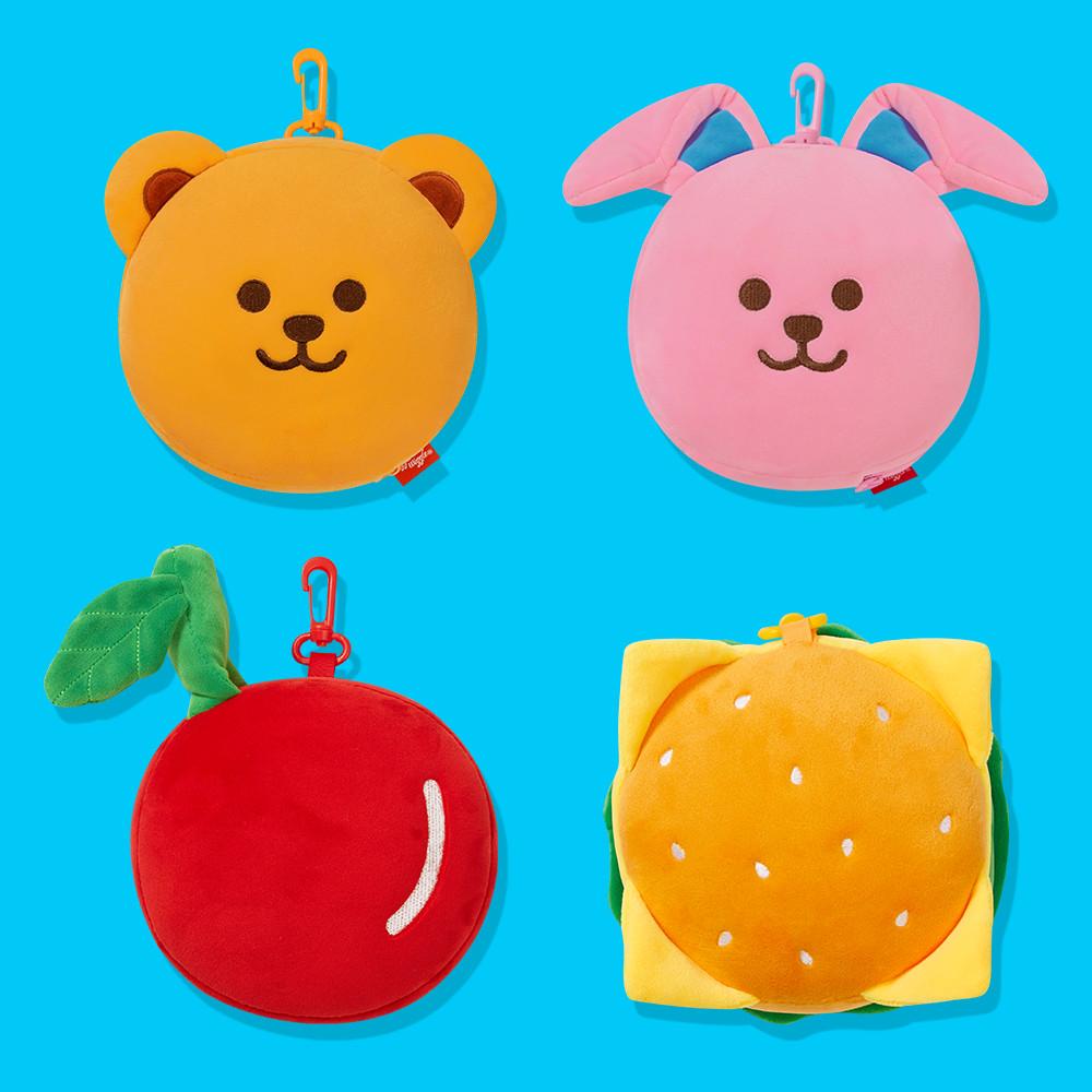 [위글위글] 폴딩 슬립 쿠션 세트 4종 목베개 기내용 여행용 휴대용