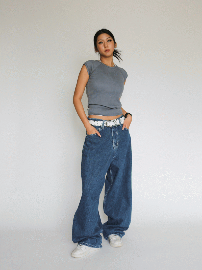 투솔티 [UNISEX] 90s 와이드 데님팬츠 (2 colors)