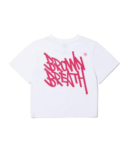 TAG LOGO CROP TEE - WHITE