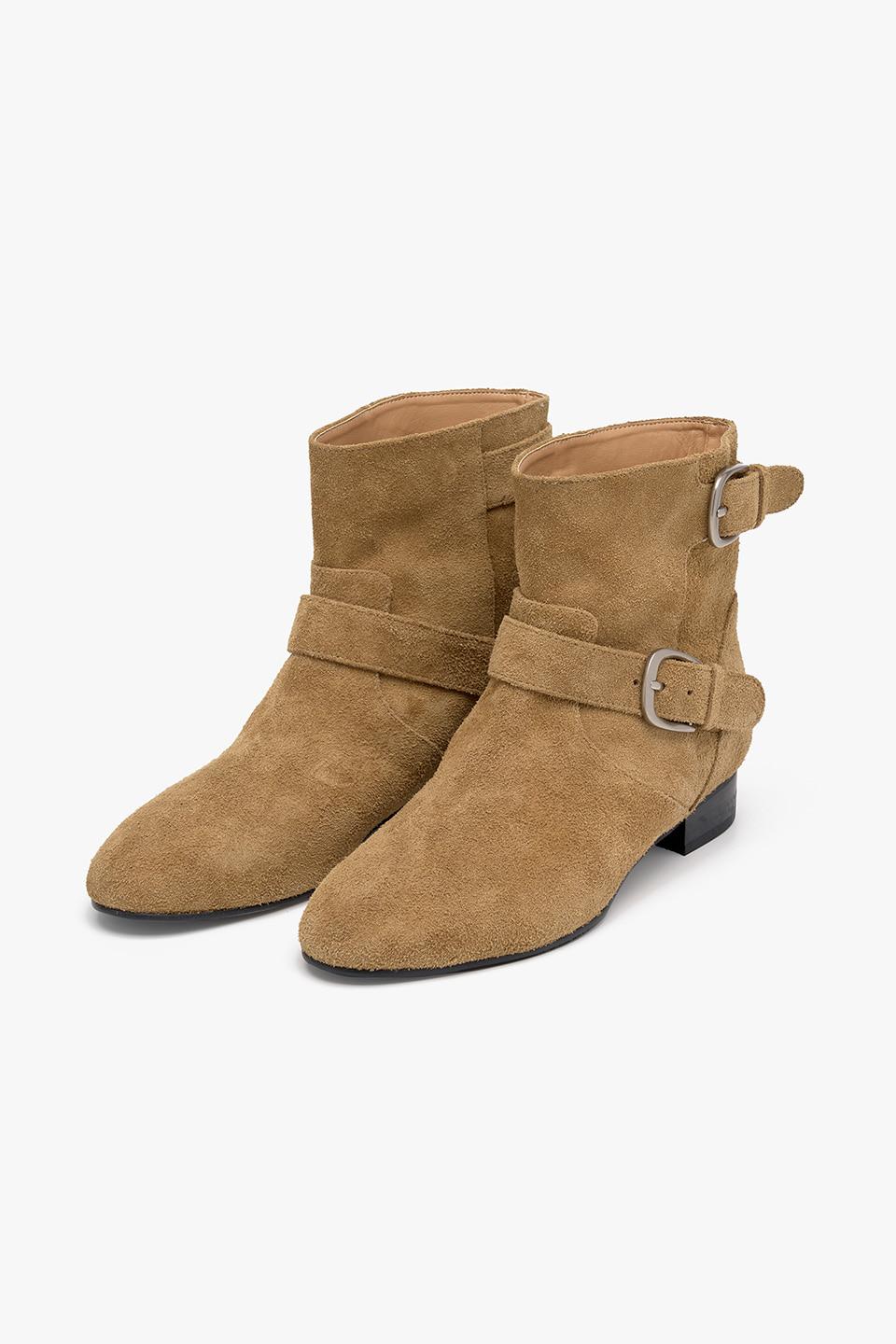 Ankle Buckle Boots_suede beige *주문제작 14일소요