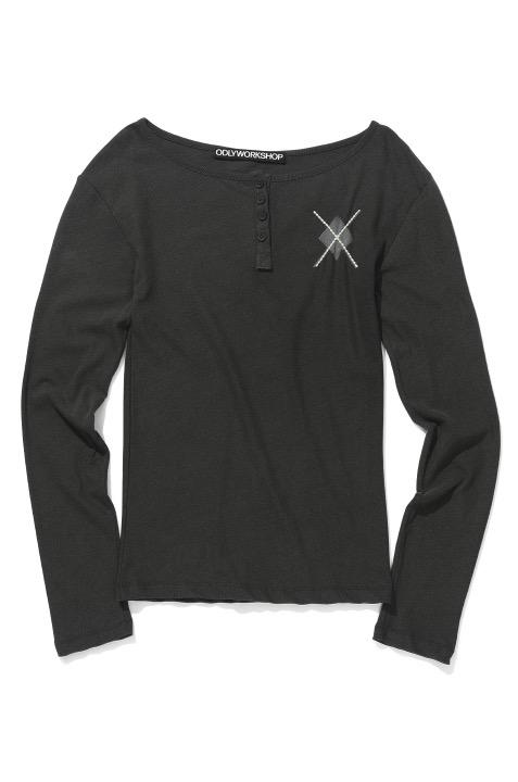 Argyle Henley Tee, Slate