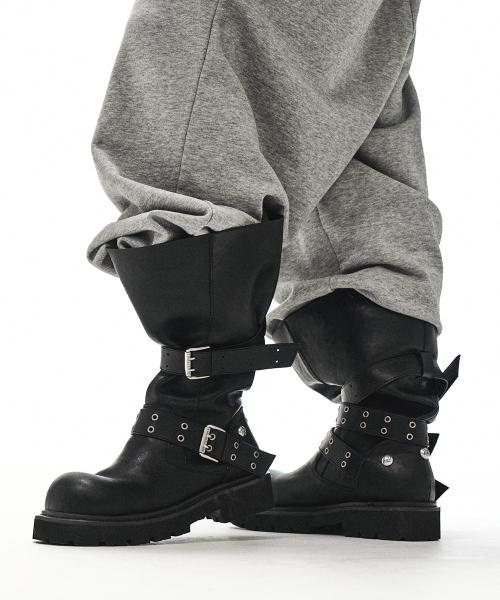 크리즈 와이드 부츠 Crease Wide Boots_Black