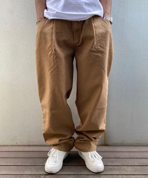 미드90 배기 옥스포드 팬츠 브라운