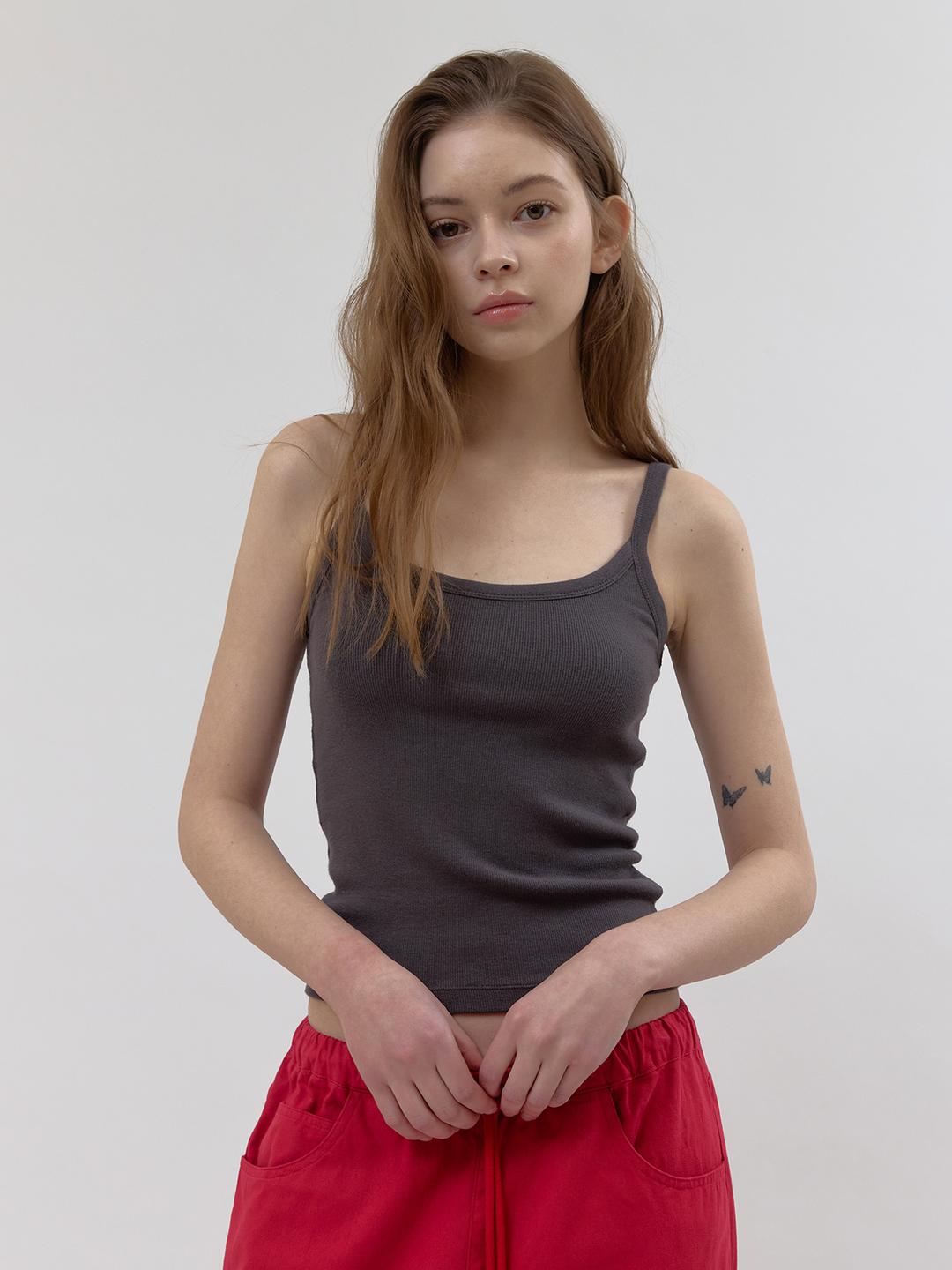 mochi rib cami (brown)