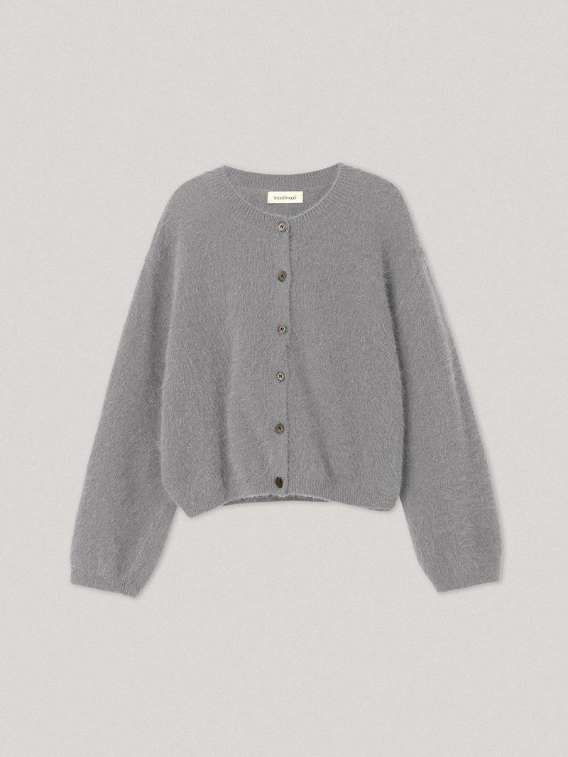Gray Geena Angora Cardigan