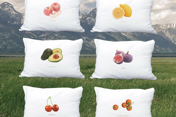 [단독]트렌디무드 포인트 포토베개커버 16type 후르츠/빵/애니멀