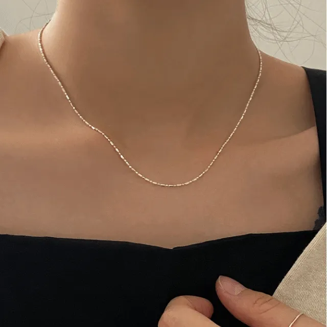 실버925 소세지 볼 체인 실버 은 목걸이