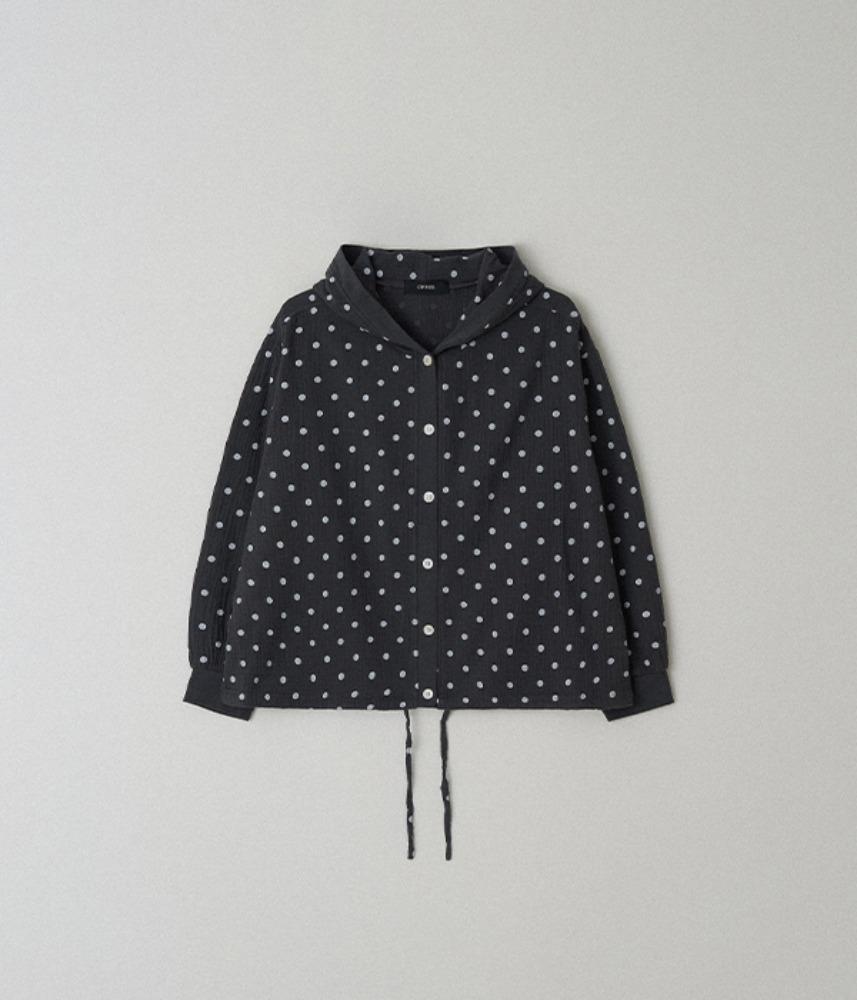 [JPN buying]  ○ 6th restock ○ OMNES FUKUOKA double gauze ADOY hooded cardigan / (228) charcoal dot