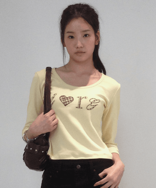 I Luv RnR Check Point Long Sleeve Lemon