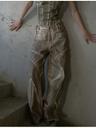 1NCN Studio Brown Stone Straight Wide Pants