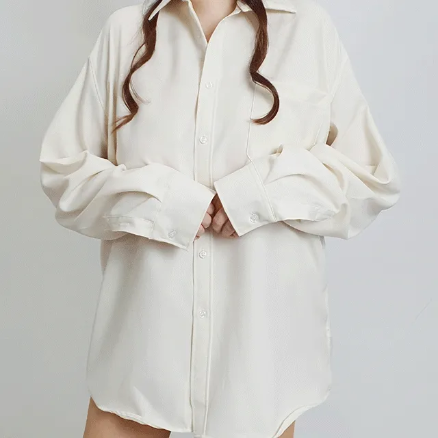 [봄셔츠!]남녀공용 오버핏 빅사이즈 구김없는 레이어드 박스 봄 가을 셔츠 남방