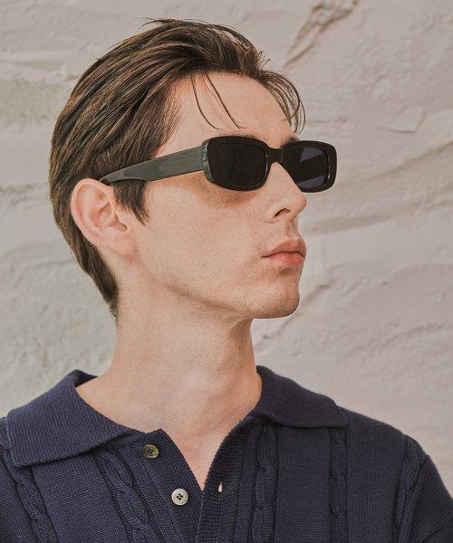 LS14 베네토 레트로 렉탱글 선글라스 밴타블랙