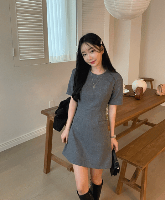[하객룩] 아르테 라인 미니 원피스(2color)
